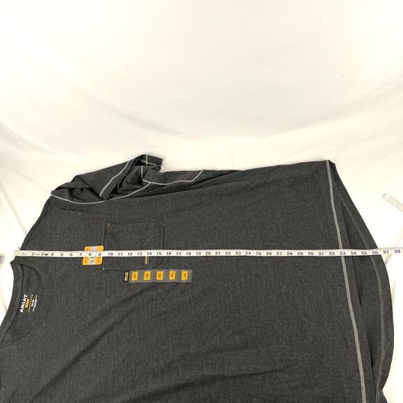 New Mens Ariat Rebar Workman Work T-Shirt Size 4XL NWT Charcoal - Picture 5 of 9